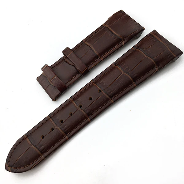 brown no clasp Ремешок для часов из натуральной телячьей кожи для часов Tissot T035, ремешок для часов, браслеты с бабочкой, замена 22 мм, 23 мм, 24 мм - Цвет ремешка: brown no clasp