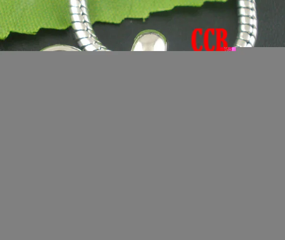 DoreenBeads 200 шт серебряный цвет CCB пластик гладкое кольцо разделители Бусины