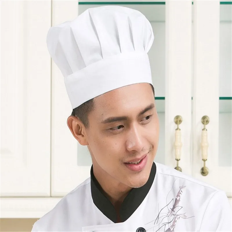 Детская белая шапка шеф-повара для кухни, детская игрушка для приготовления пищи, набор игровых принадлежностей, набор для повара, эластичный колпачок, вечерние, для приготовления пищи на кухне