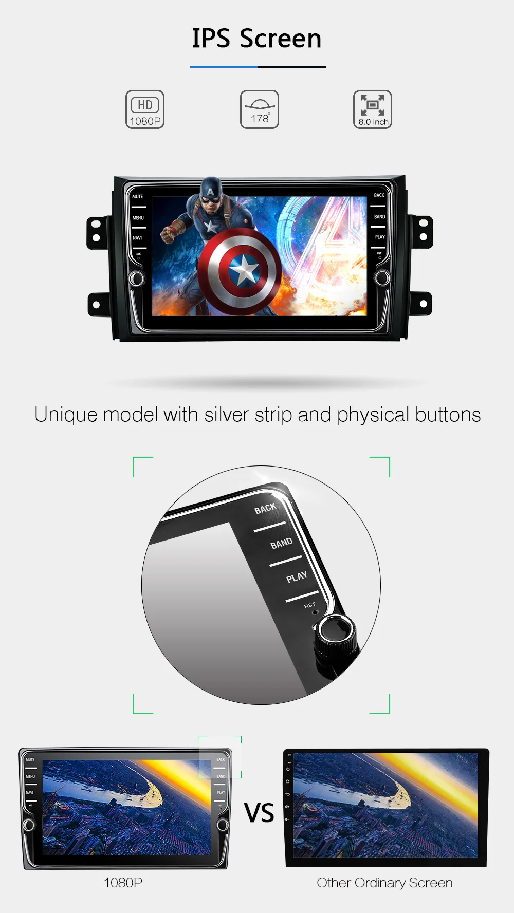 Funrover Ips 2 din android 8.0 Штатное Головное устройство Suzuki SX4 2006-2013 GPS Android aвтомагнитола магнитола 2 din автомагнитолы Андроид для Сузуки SX4 штатная магнитола автомобильная мультимедиа 2G RAM 32G