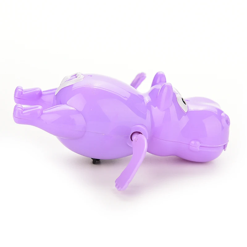 Kids Plastic Infant Hippo Swim Bath Toys Baby Educational Toys Hippopotamus Behemoth Clockwork Wind Up Swimming Toy River Horse