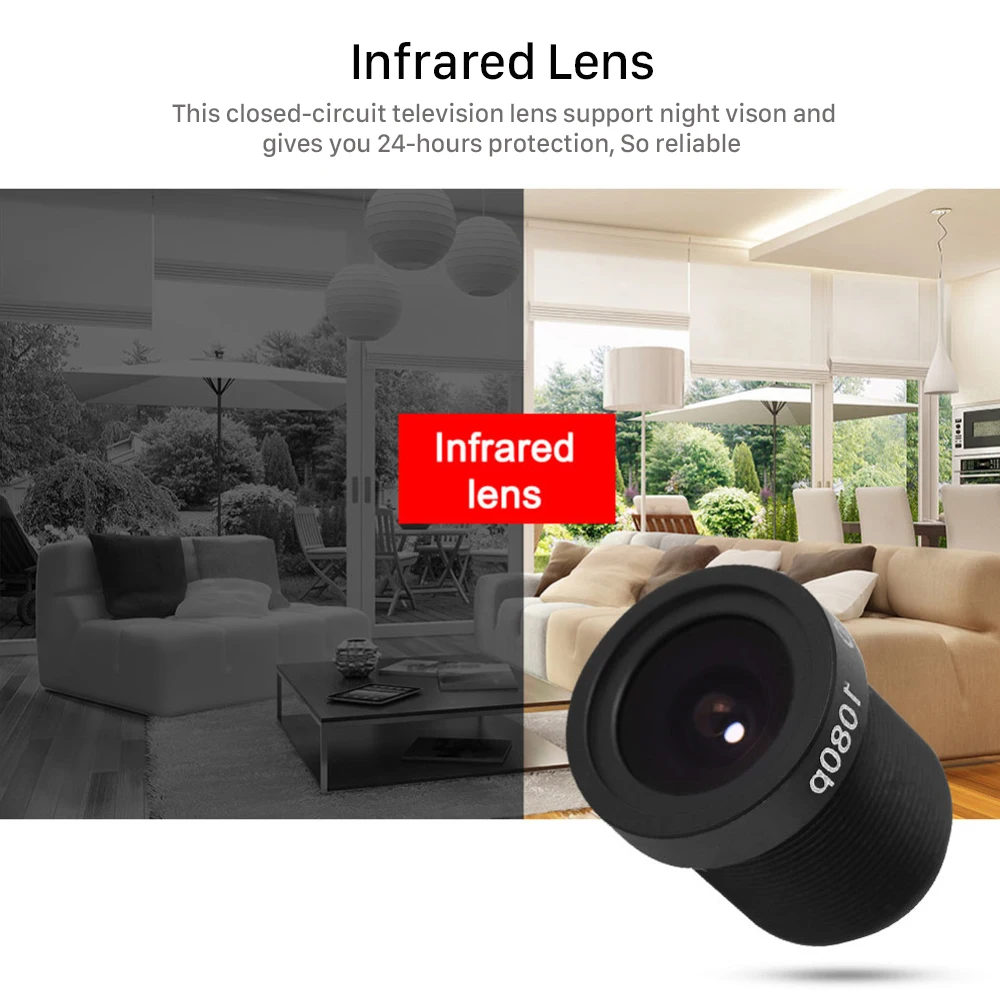1080P объектив 2,8 мм CCTV камера безопасности объектив M12 2,0 Megpaixel Aperture F1.8, 1/2. " формат изображения Объектив Камеры видеонаблюдения HD