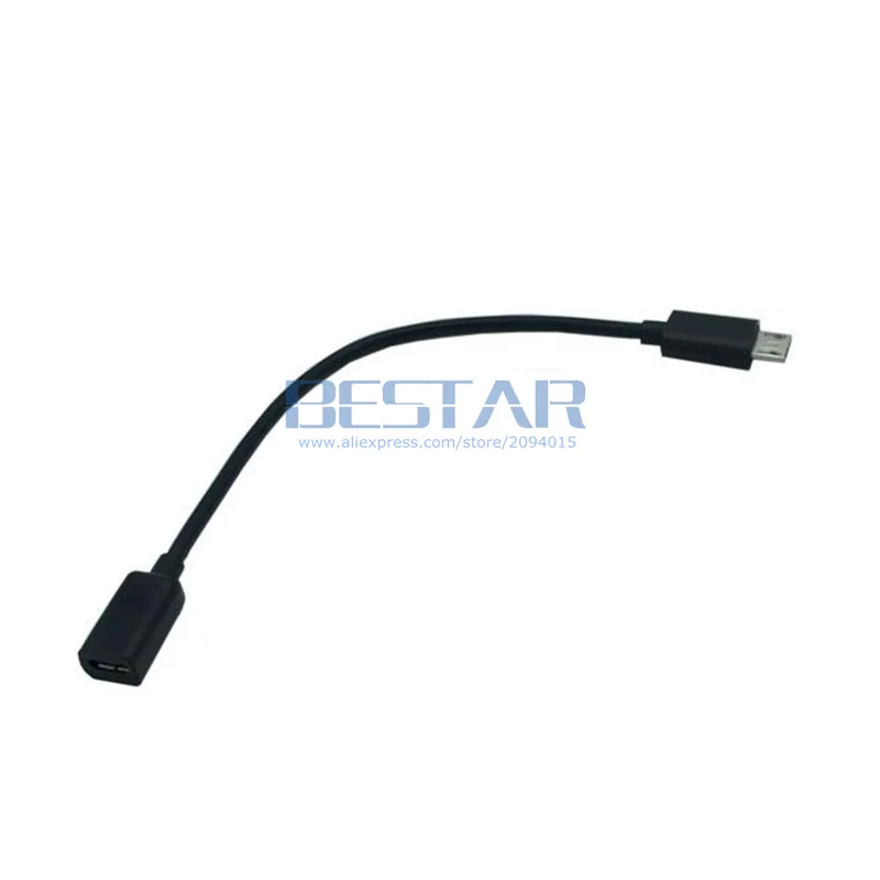 Черный и белый цвет 10 см Micro USB 2,0 type B штекер USB2.0 Micro USB Female M/F УДЛИНИТЕЛЬ для зарядки и передачи данных 0,1 м