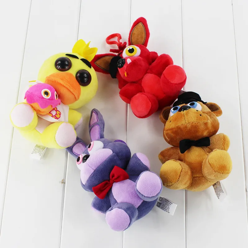 13-18 см пять ночей у Фредди плюшевый игрушка из фнаф Foxy Mangle Freddy Fazbear Медведь Кролик курица Мягкая кукла-подвеска с подарочным пакетом
