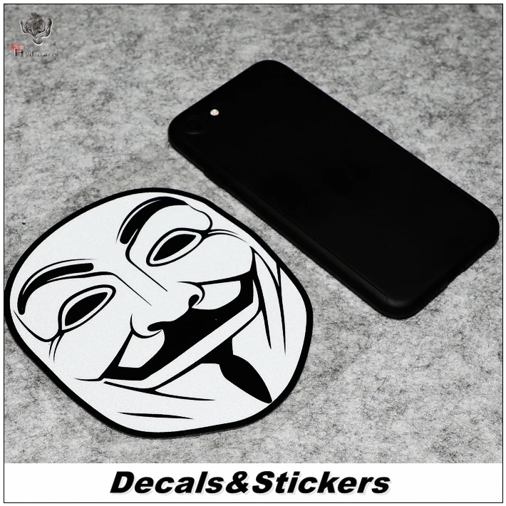 Светоотражающие модифицированные наклейки № L035 V-word Vendetta Team Mask 3M для