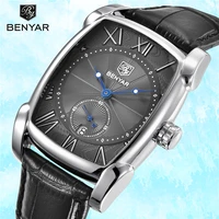 mens watches benyar new fashion business quartz wristwatch mens top luxury brand waterproof leather watch men relogio masculino