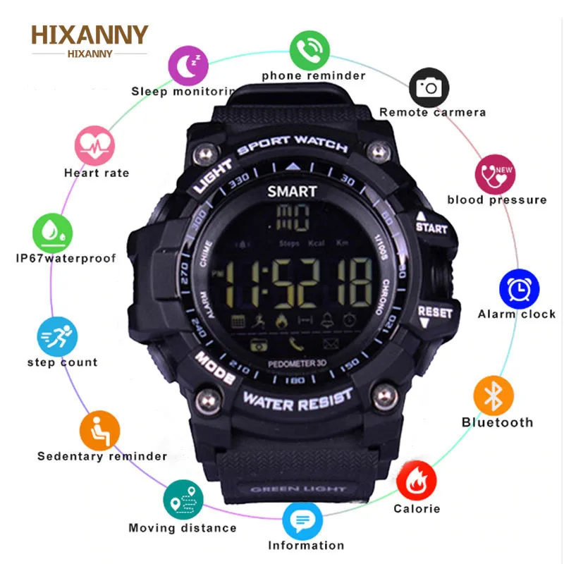 Новинка 2019 EX16 Спортивные Bluetooth Смарт часы Xwatch 5ATM IP67 водонепроницаемые умные