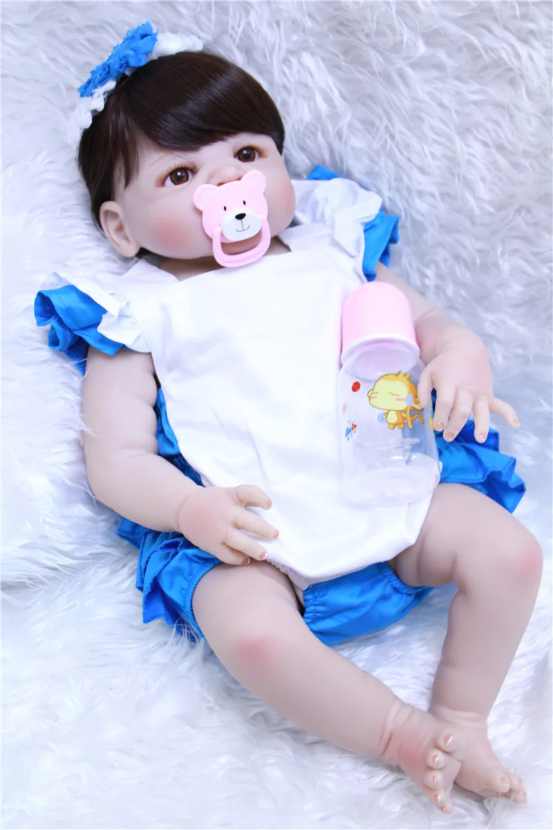 Поддельные куклы reborn baby 22 &quot55 см полностью силиконовая кукла для девочек