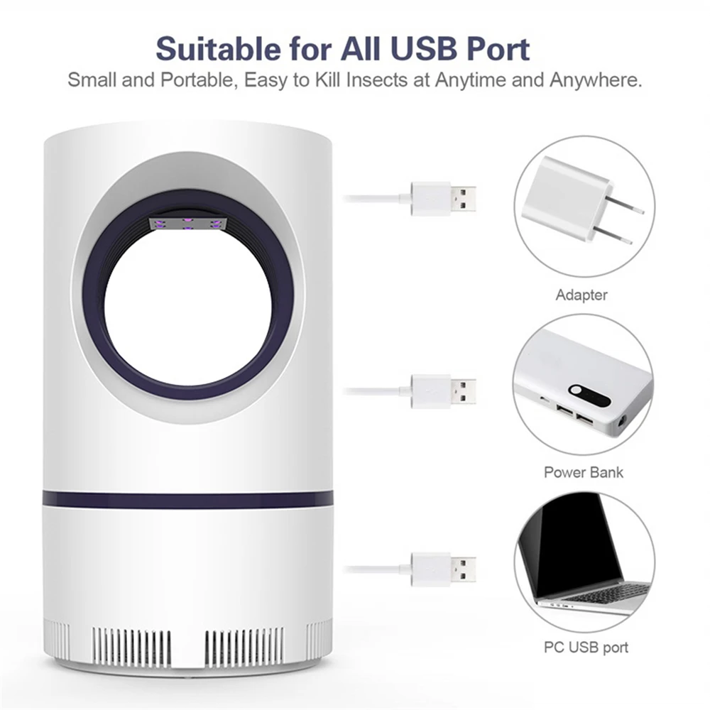 Низковольтный УФ-светильник USB, лампа-убийца комаров, электрическая ловушка для мух, москитов, противомоскитная ловушка, ловушка для насекомых, Zapper Killer, ночной Светильник