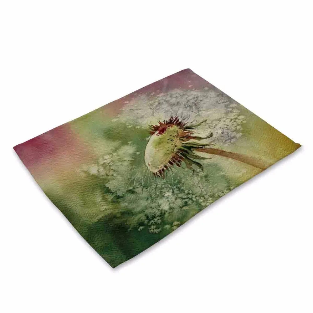 Настольная салфетка с рисунком одуванчика свадебная модные столовые приборы