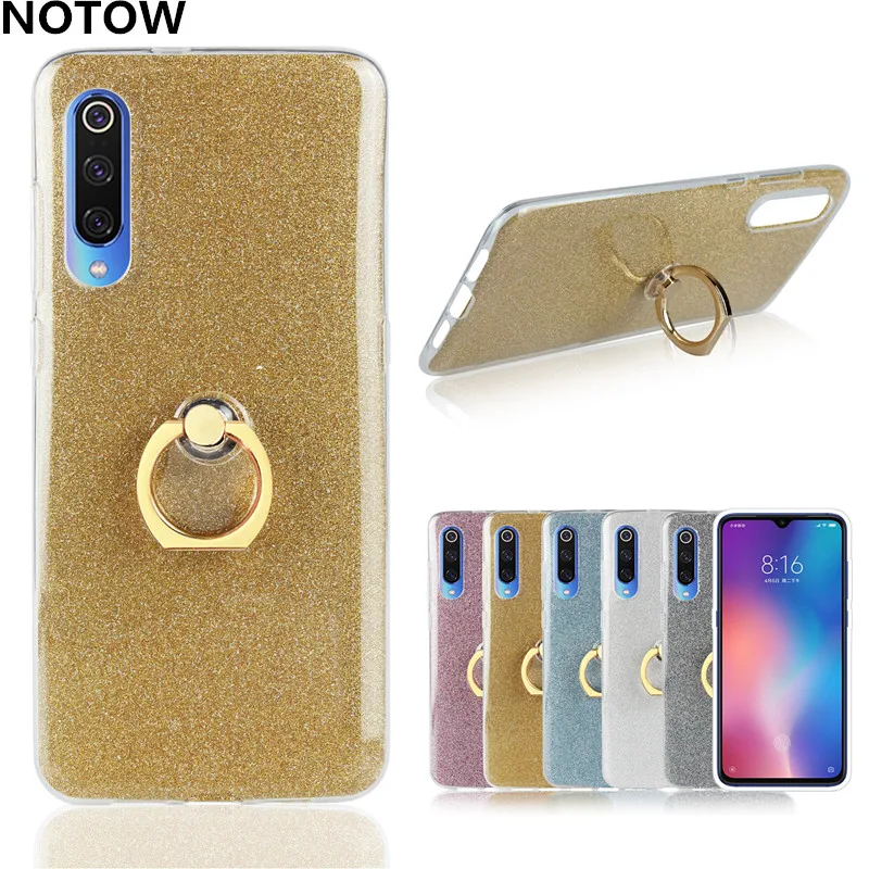 Мягкий блестящий чехол для телефона NOTOW flash задняя сторона из ТПУ с подставкой Xiaomi