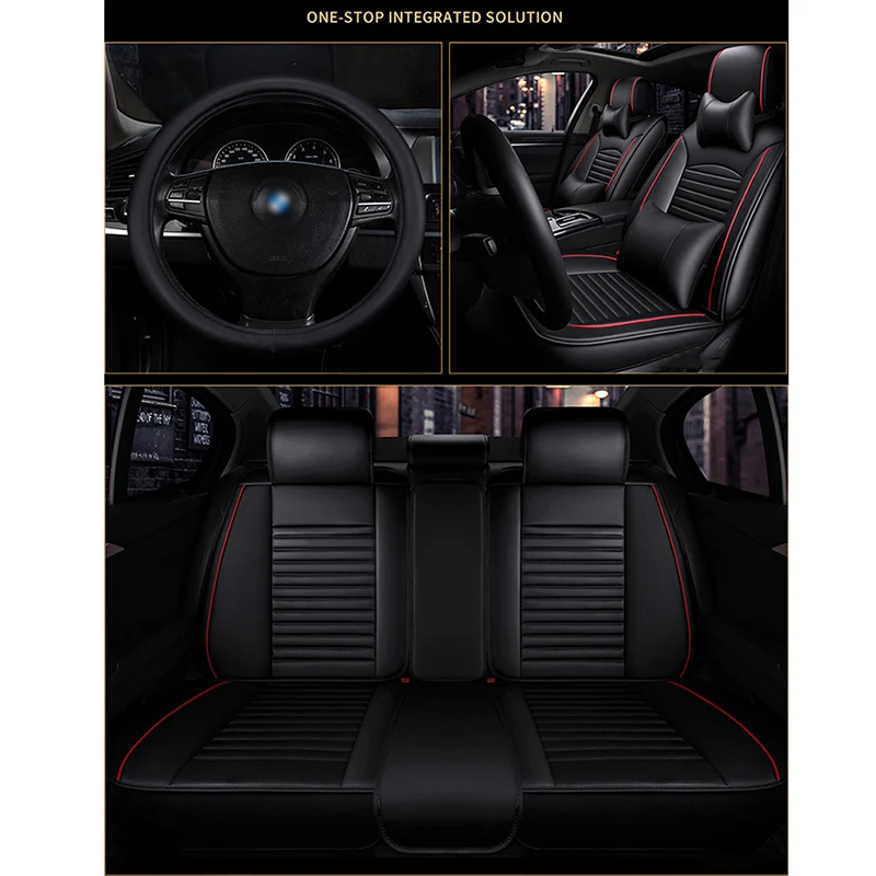 Универсальный кожаный чехол на сиденье автомобиля WLMWL подходит для большинства