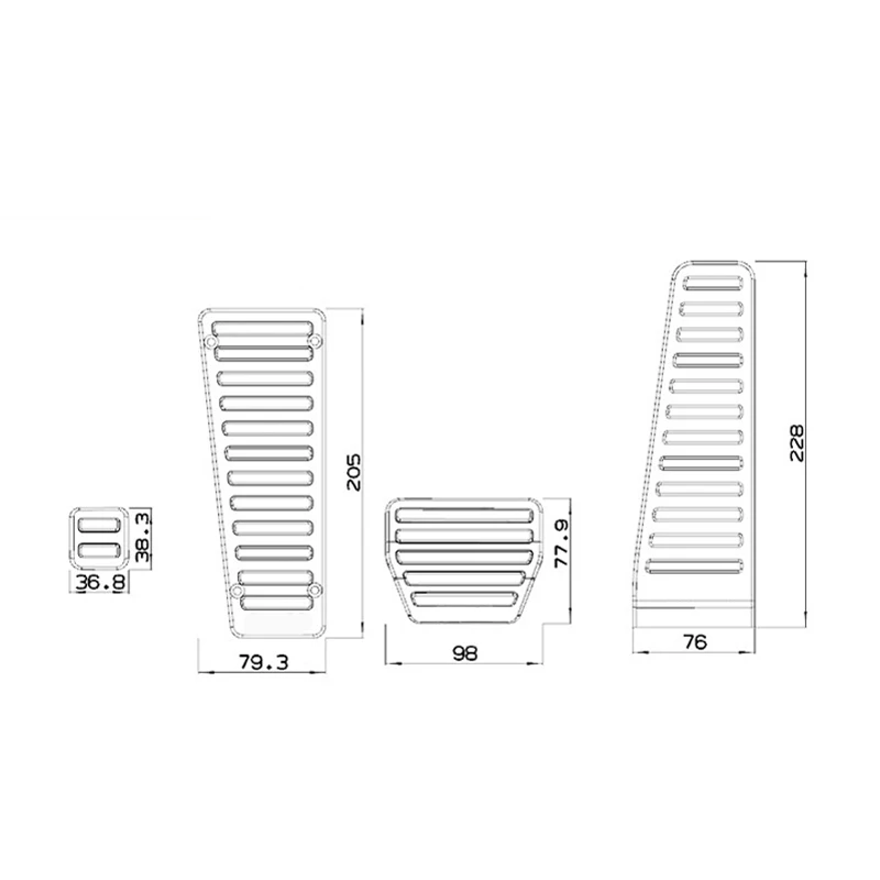 4 шт. алюминиевый нескользящий чехол для педали газа тормоза Infiniti FX AT 2008-2013 |