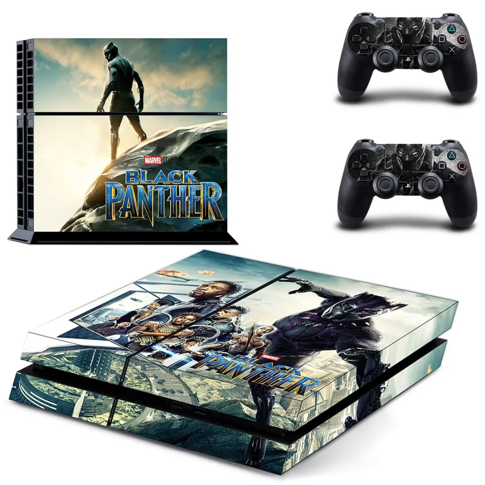 PS4 полный кожи Стикеры лицевые панели государственной черной Пантеры для sony playstation 4 консоль и контроллер