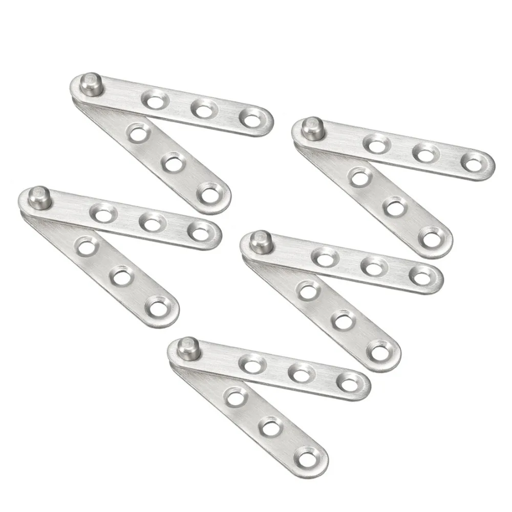 

uxcell 5 Sets 4 sets Stainless Steel 360 Degree Rotating Door Pivot Hinge 60mm x 11mm Brushed Silver High Quality