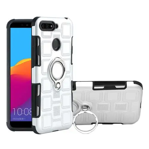 Silver Чехол s для huawei Honor 7C 5," AUM-L41/Honor 7C Pro 5,99" LND-L29 чехол с автомобильным держателем TPU+ PC задняя крышка аксессуар для Honor 7C - Цвет: Silver