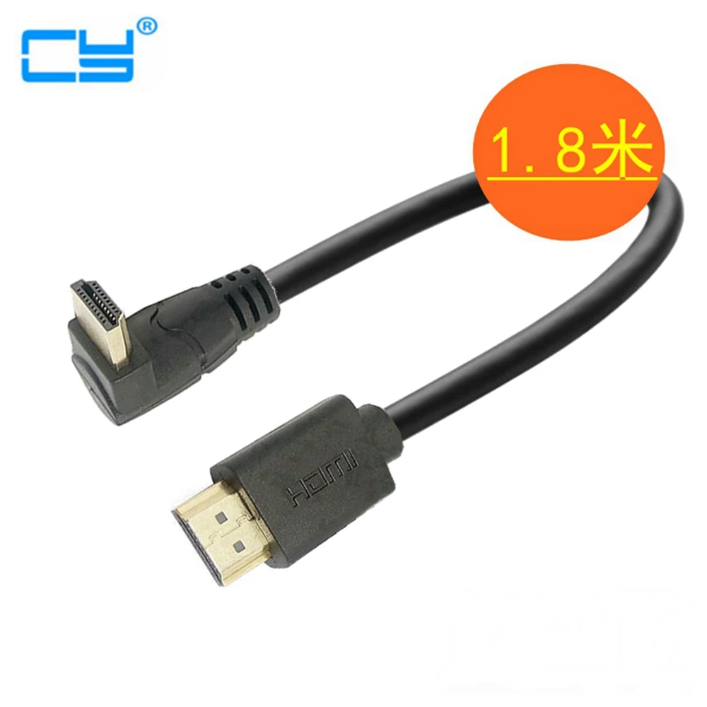 Локоть HDMI2.0 кабели вверх вниз влево вправо 90 градусов угловая HDMI линия для смарт