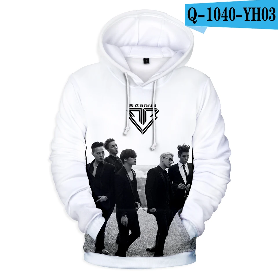 harajuku 3D BIGBANG KPOP толстовки кофты для женщин мужчин одежда с длинным рукавом капюшоном хип хоп топы корректирующие плюс размеры - Цвет: Бежевый
