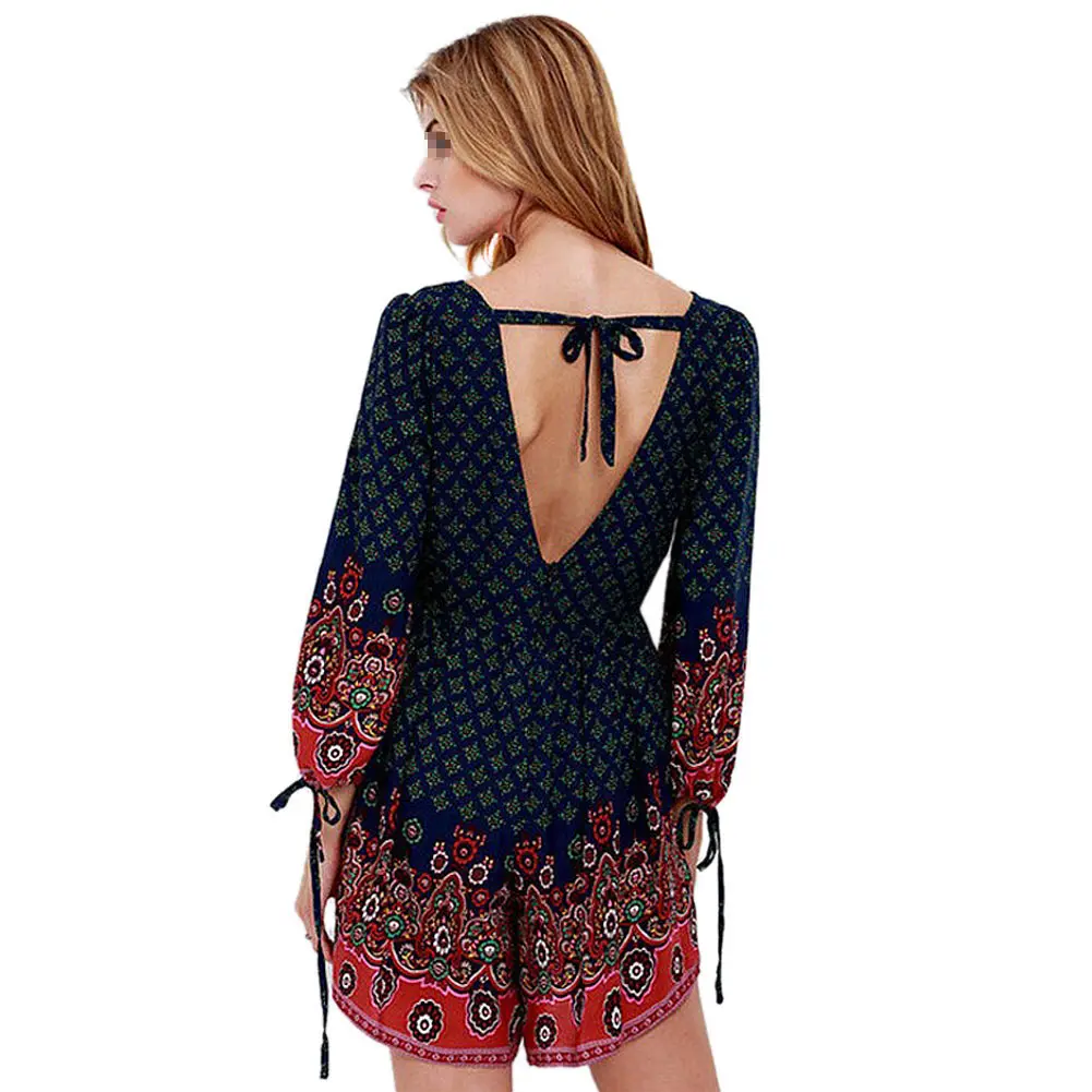 Новый модный сексуальный элегантный женский летний комбинезон с цветочным