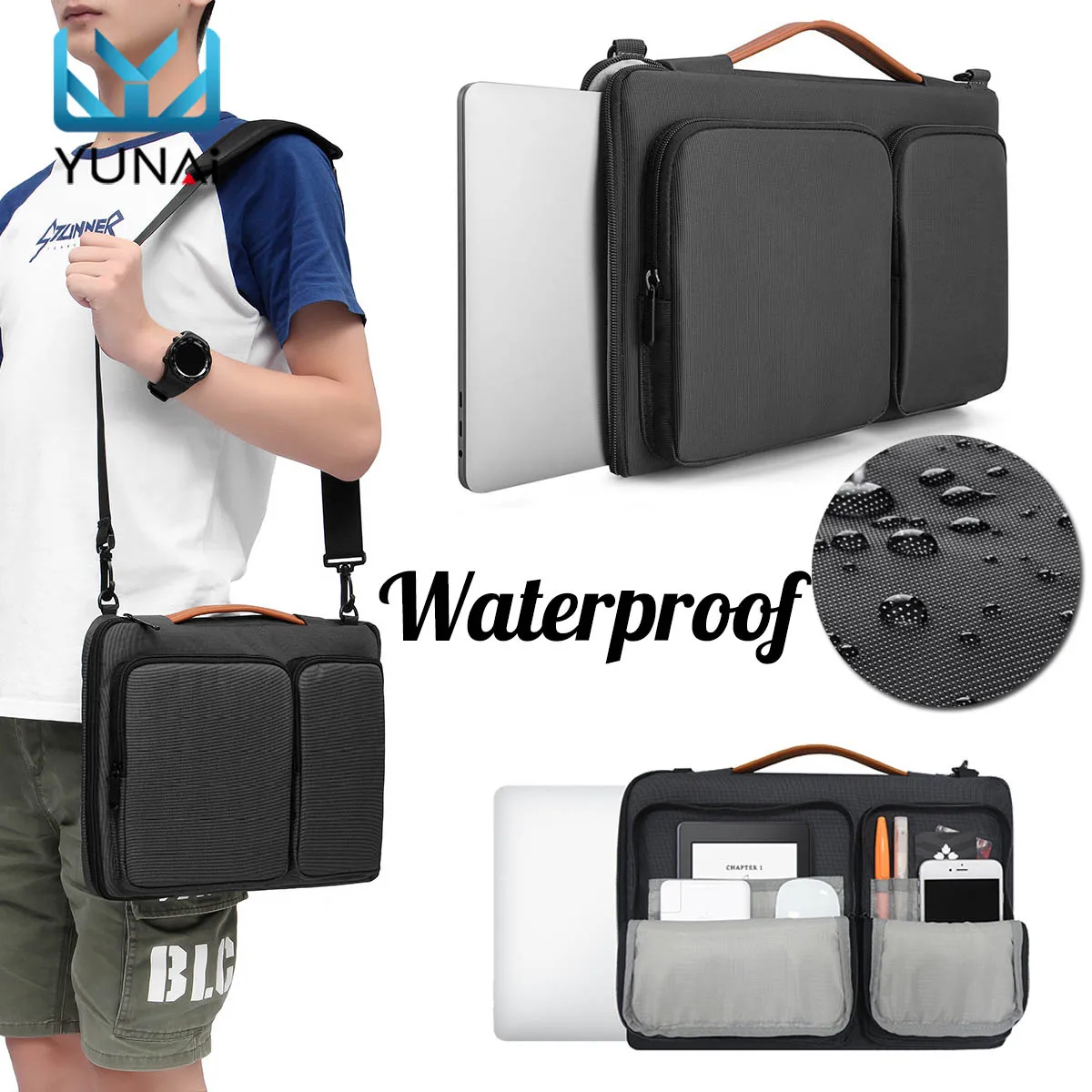 YUNAI сумка для ноутбука рукав для Macbook Air Pro retina 14 дюймов ноутбук защитный чехол для мужчин женщин бизнес планшет сумка для переноски