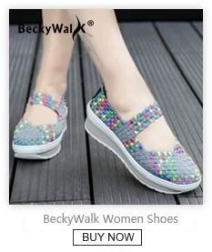 BeckyWalk плетеная обувь ручной работы; женская повседневная обувь; дышащие кроссовки на плоской подошве без застежки; сезон весна-осень; женские лоферы на плоской подошве; WSH2917