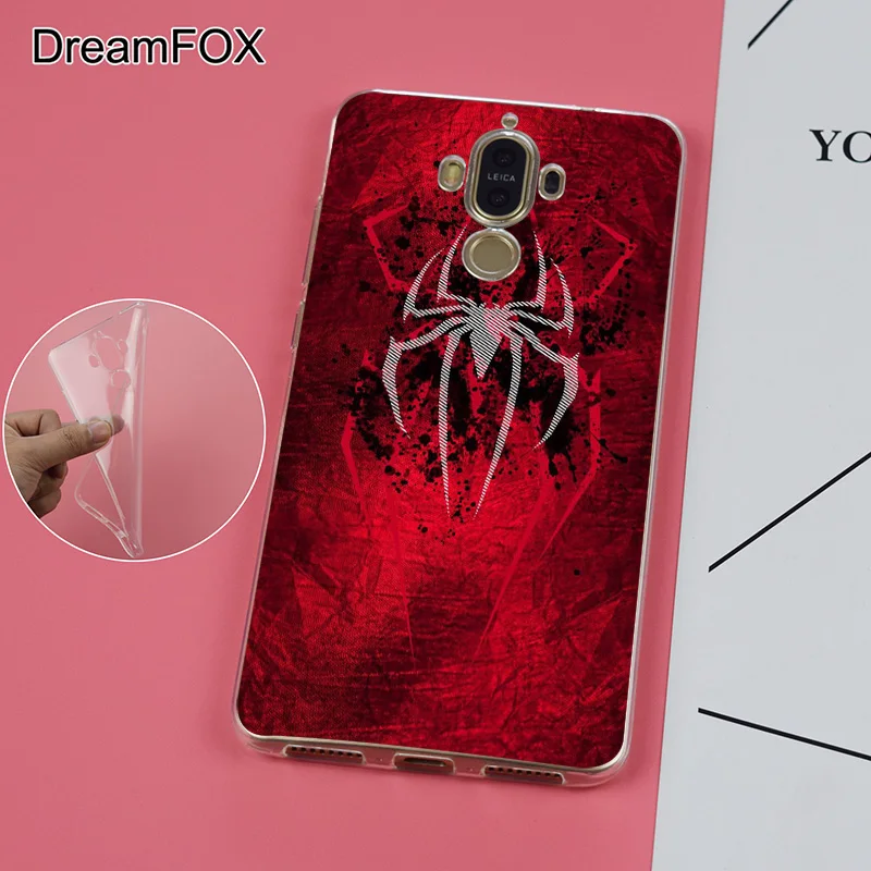 Dreamfox K207 Человек-паук 3 синий груди Мягкие TPU силиконовый чехол для Huawei Коврики G 7 8 9