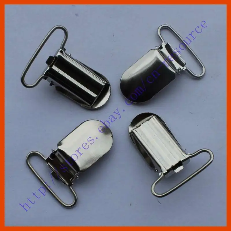 

10pcs Lead Fre Metal Suspender Paci Pacifier Ribbon Clips Holder Plastic Insert