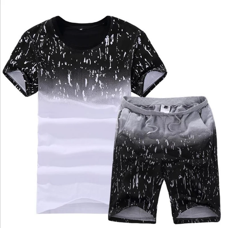 Мужская футболка и шорты мягкий спортивный костюм в стиле хип хоп Повседневная