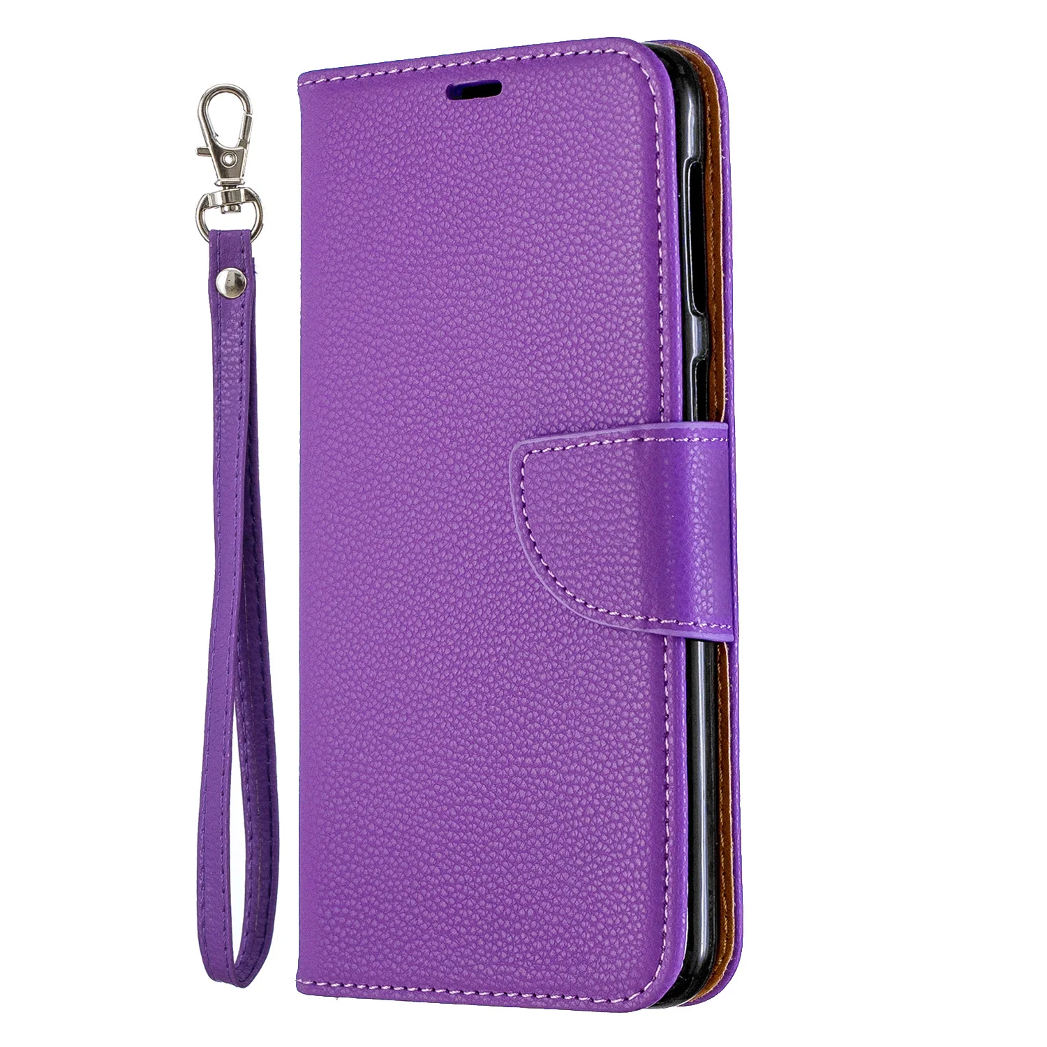 purple Fundas Роскошный кожаный чехол-книжка с бумажником для телефона Чехлы для samsung Galaxy A10 A20 A40 A50 A70 M30 S10 плюс S10e S9 J 4 6 Coque черный чехол - Цвет: purple