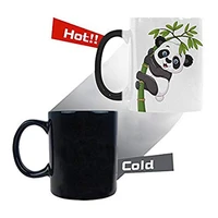 11oz cute baby panda hanging on the bamboo morphing mug heat sensitive color changing coffee mug cup with quotes unique funny b