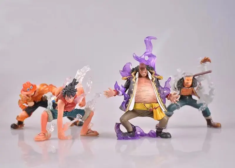 Аниме One Piece 4 шт./компл. супер эффект Маршал Луффи Эйс учить курильщика ПВХ Фигурки
