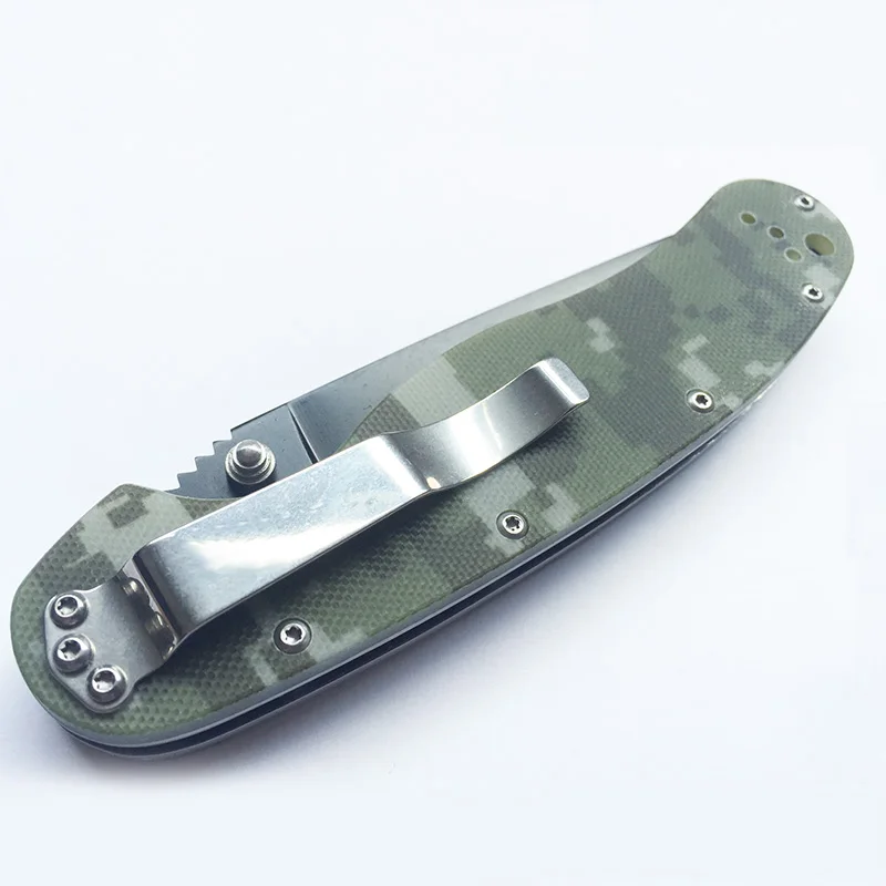 Одежда высшего качества выживания кемпинг Охота Ножи aus-8 черный клинок G10 Ручка 3