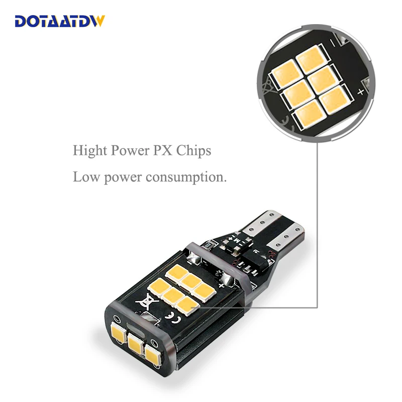 1x T15 W16W светодиодный Авто Лампы CANBUS белый 3030SMD обратный светильник без ошибки для
