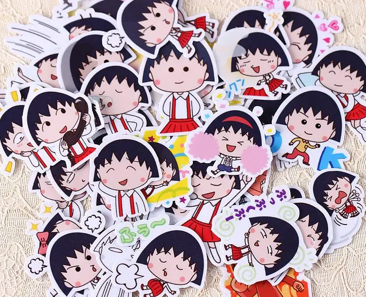 40 наклеек для скрапбукинга Аниме Chibi Maruko|Наклейки творчества| |