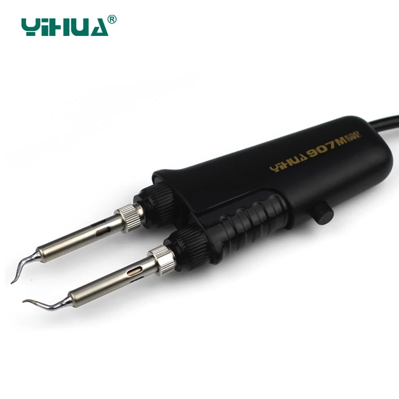YIHUA 938BD+ Пинцет для поверхностного монтажа паяльная станция Ремонт паяльная станция электрическое отопление Высокая мощность двойной паяльник станция