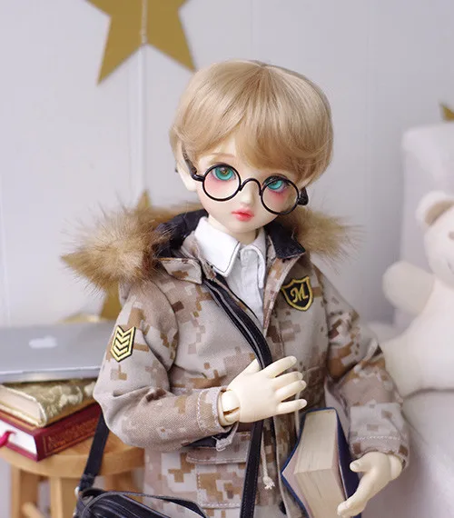 Высокая температура провода Короткие вьющиеся парики доступны для 1/8 1/6 1/4 1/3 BJD SD DD