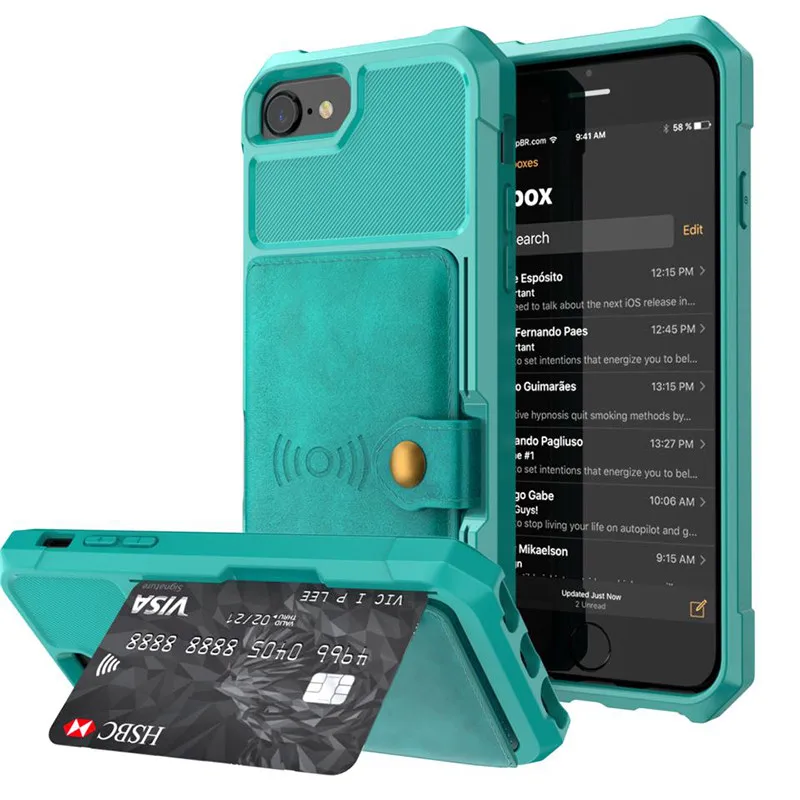 T4 Роскошный кошелек PU автомобильный Магнитный чехол для iPhone X XS XR XS Max 6 6 S 7 8 плюс держатель для карт кошелек кожаный флип-чехол Пряжка Fundas - Цвет: T4