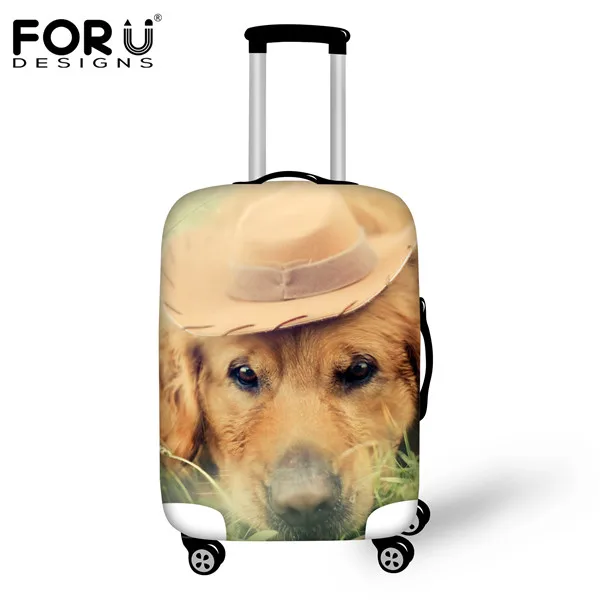 H1875S FORUDESIGNS/Эластичные аксессуары для путешествий, милый 3D принт с животными, собаками, багаж, защитный чехол для 18-30 дюймов, костюм, чехол, дождевик - Цвет: H1875S