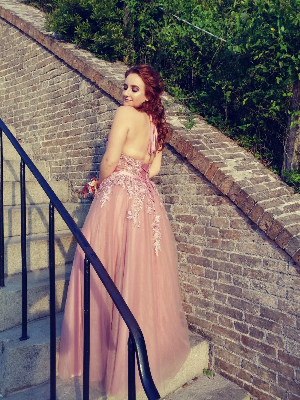 Robe De Soiree, с аппликацией, сексуальные, с открытой спиной, длинные, вечерние платья, для невесты, для банкета, элегантные, длина до пола, женские, вечерние, на выпускной, с бретелькой через шею