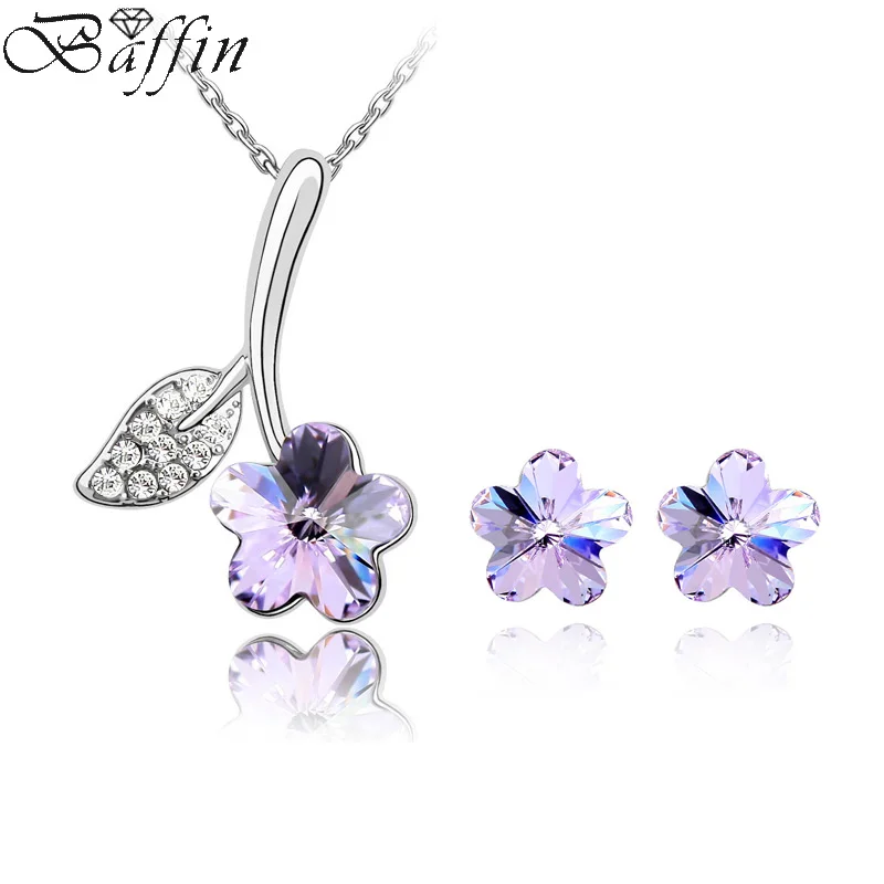 Подвеска с цветком Сваровски серьги-гвоздики | Украшения и аксессуары