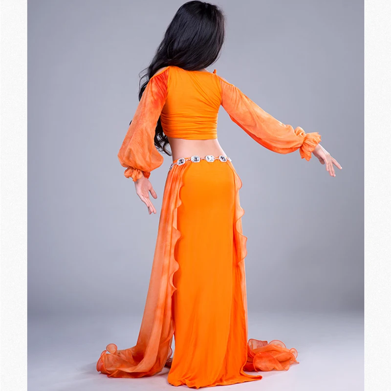

Kid Belly Dance Performance Suits girls/Child Oriental Dancing Costumes practice Clothes sexy 3pcs/set Tops+Skirt pant