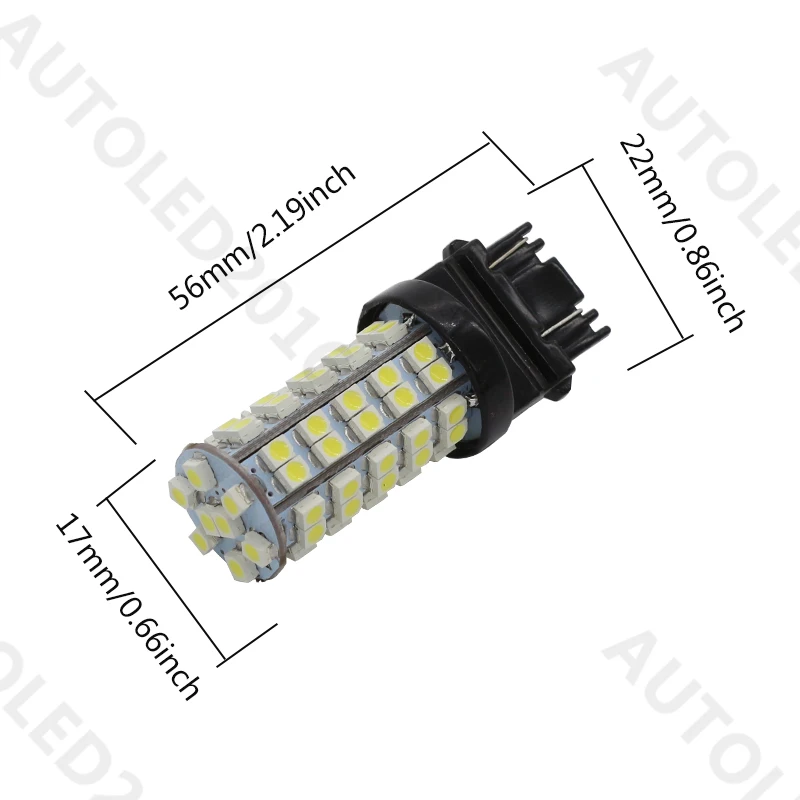 10 шт. 3157 T25 светодиодный 68 SMD 3528 Светодиодный белый сигнальный светильник лампы
