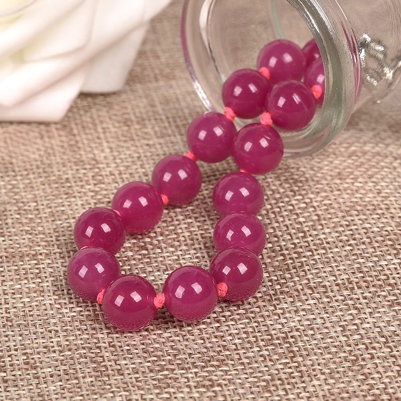 

Romantic rose Rose red chalcedony Bead Necklace Fashion Necklace women Necklace Party Gift