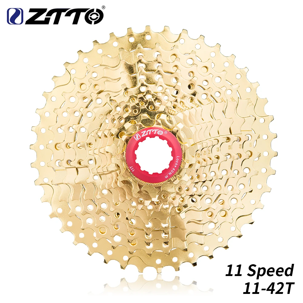 ZTTO 11 скоростей 11-42T Золотой горный велосипед кассета Золотая Звездочка свободное колесо велосипедные части для XT M8000 SLX M7000 k7 NX GX - изображение