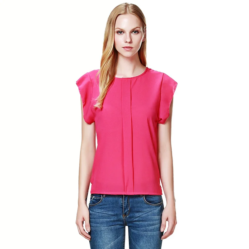 Женская блузка новинка 2018 женские шифоновые блузки с коротким рукавом модные