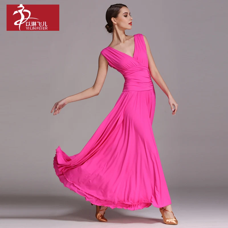 Женские танцевальные костюмы вальс длинные современные профессиональная одежда