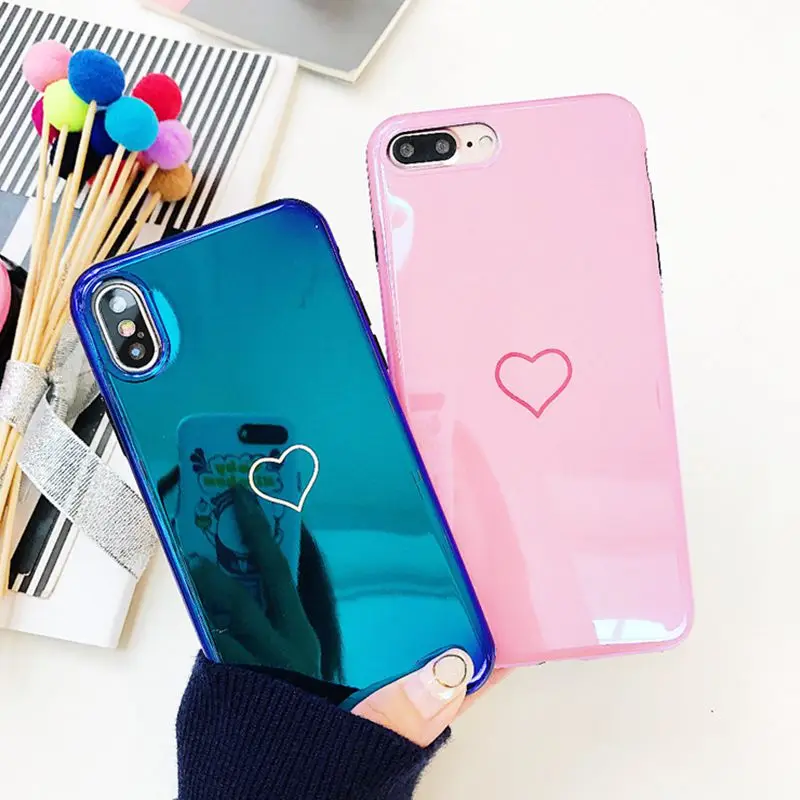 Aokin/3D Милые чехлы из ТПУ с сердечками для iphone x силиконовые пар |