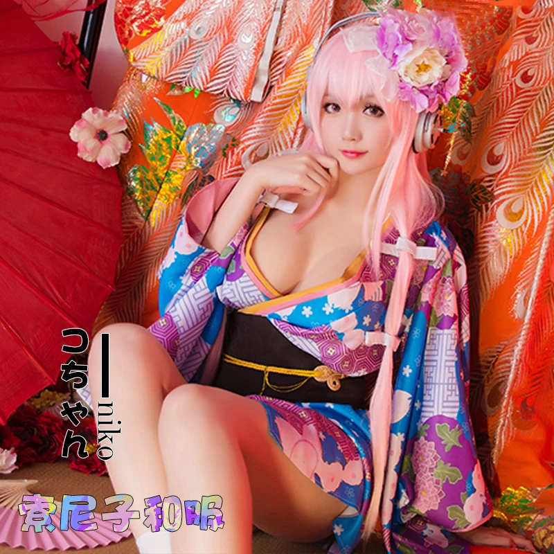 2018 New Japanese Anime Super Sonic Cosplay Costume Women Sexy Kimono Halloween Carnival Uniforms Custom Made | Тематическая одежда