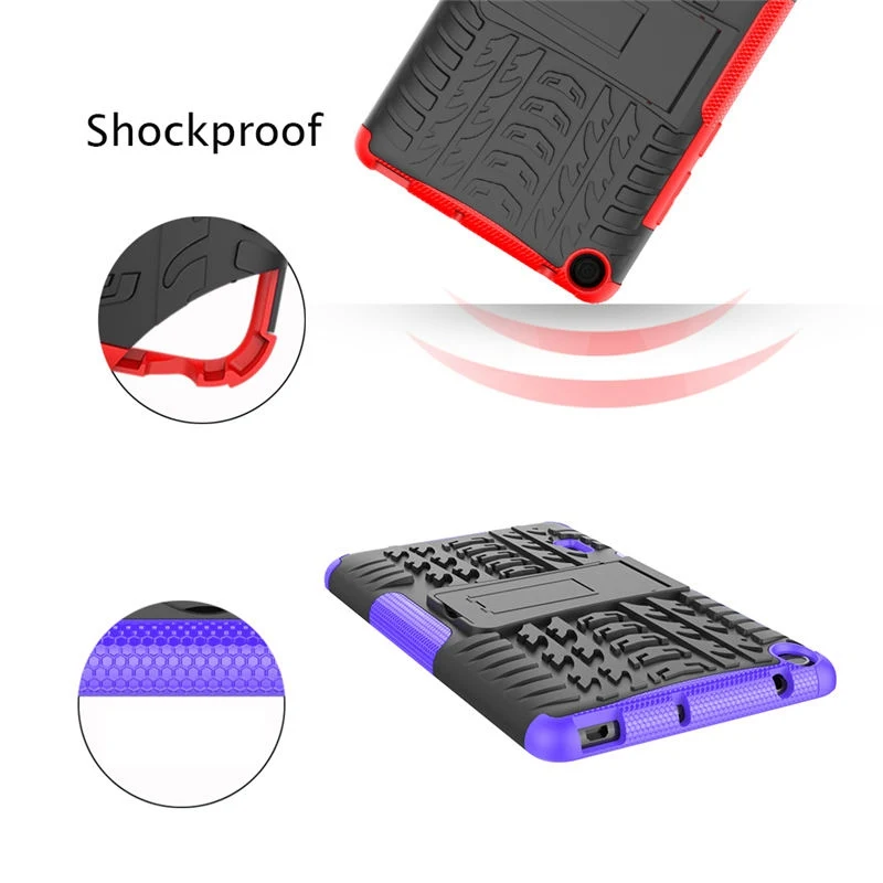 Гибридный армированный силиконовый чехол с подставкой для планшета Huawei MediaPad T3 7