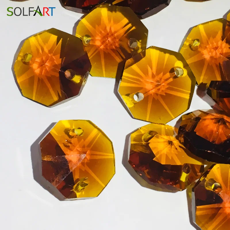 SOLFART 50 шт. 14 м люстра Восьмиугольные бусины Висячие Зеленые хрустальные бусины зеленая хрустальная люстра бусины люстра Хрустальная подвеска
